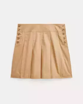 Юбка бежевая из хлопка для девочки Polo Ralph Lauren, бежевый