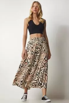 Юбка - Бежевый - Макси Happiness stanbul, бежевый