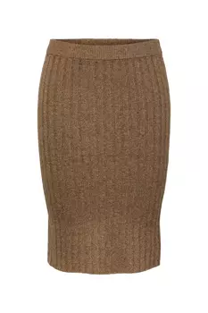 Юбка - Бежевый - Миди PIECES, бежевый