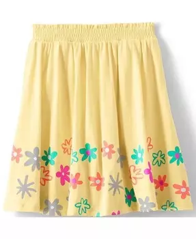 Юбка Big Girls Plus со сборками Lands' End, желтый