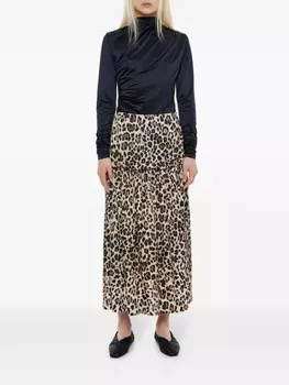 Юбка Bimba y Lola А-силуэта с леопардовым принтом, серый