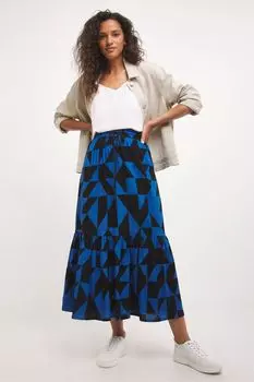 Юбка Blue Spun из плотной вискозы JD Williams, синий