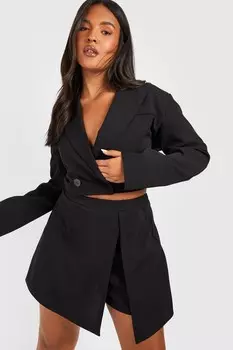 Юбка Boohoo с запахом, черный