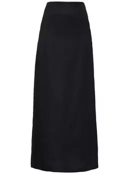 Юбка Bottega Veneta Silk twill, черный