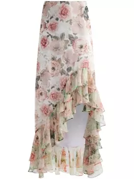 Юбка Braylee с цветочным принтом alice + olivia, бежевый