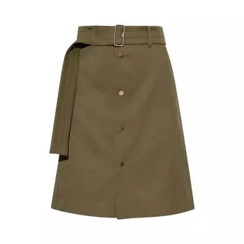 Юбка Burberry Long Canvas Trench Skirt Khaki, коричневый