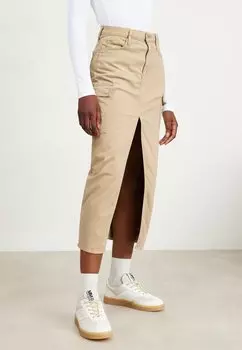 Юбка Calvin Klein Jeans ЮБКА FRONT SPLIT MAXI, цвет travertine
