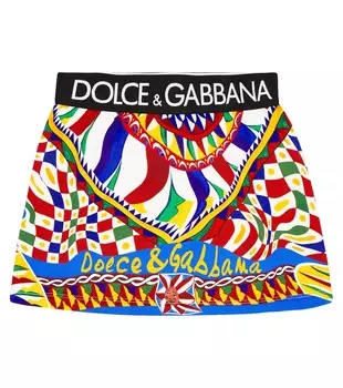 Юбка carretto из хлопка Dolce&Gabbana Kids, мультиколор