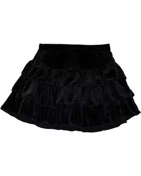 Юбка Chaser Stretch Velvet Flouncy Skort, реальный черный