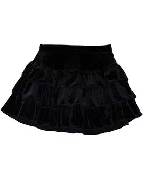 Юбка Chaser Stretch Velvet Flouncy Skort, реальный черный