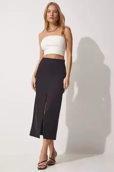 Юбка - Черный - Макси Happiness stanbul, черный