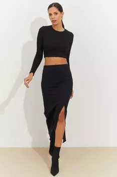 Юбка - Черный - Миди Cool & Sexy, черный