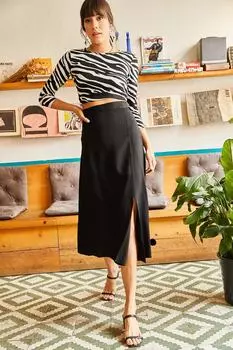 Юбка - Черный - Миди Olalook, черный