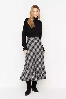 Юбка - Черный - Миди Trendyol Modest