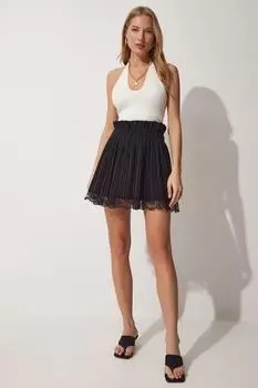 Юбка - Черный - Мини Happiness stanbul, черный