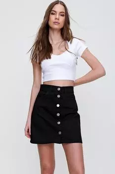 Юбка - Черный - Мини Trend Alaat Stili, черный