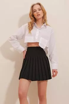 Юбка - Черный - Мини Trend Alaat Stili, черный