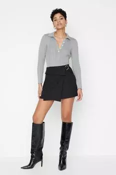 Юбка - Черный - Мини Trendyol, черный