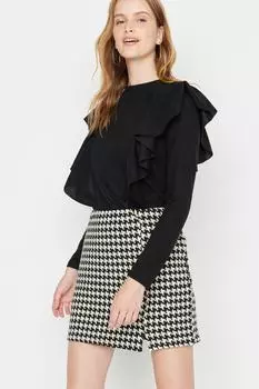 Юбка - Черный - Мини Trendyol, черный