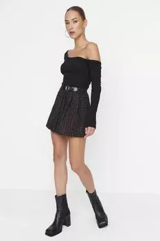 Юбка - Черный - Мини Trendyol, черный