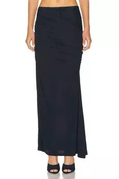 Юбка Christopher Esber Wrapped Denim Column, цвет Ink