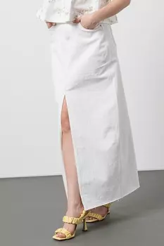 Юбка Claire с разрезом Tommy Jeans, белый