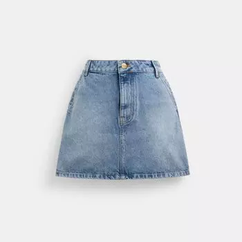 Юбка Coach Denim Skirt, синий