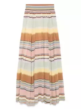 Юбка Coco в полоску ZIMMERMANN, коричневый