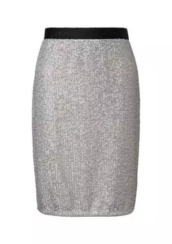 Юбка Comma Casual Identity, серебряный