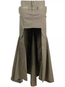 Юбка Coperni Paneled Cargo Maxi, хаки