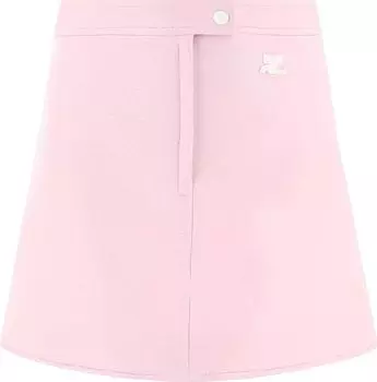Юбка Courrges Vinyl Mini Skirt 'Light Pink', розовый