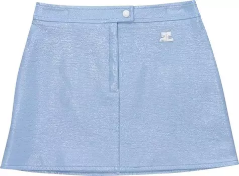 Юбка Courrèges Vinyl Mini Skirt 'Pastel Blue', синий