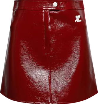 Юбка Courrges Vinyl Mini-Skirt 'Red', красный
