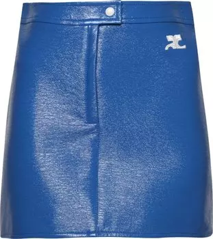 Юбка Courrges Reedition Vinyl Mini 'Blue', синий
