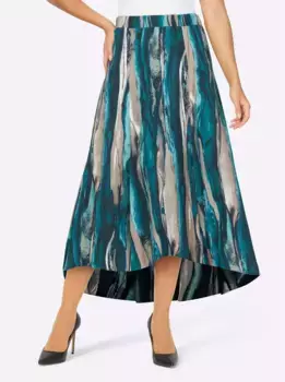 Юбка Creation L со вставками, цвет Camel-Bedruckt