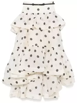 Юбка Crush асимметричная ZIMMERMANN, нейтральный цвет