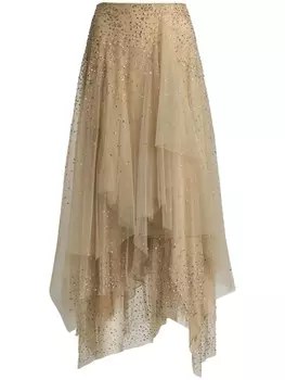 Юбка Daniela из тюля Ralph Lauren Collection, коричневый