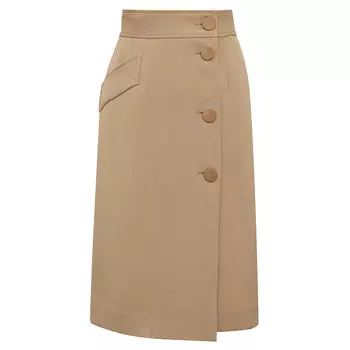 Юбка Deep Breath А-силуэта с искусственным карманом на груди, хаки