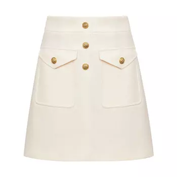 Юбка Deep Breath трапециевидной формы из саржи, зеленый