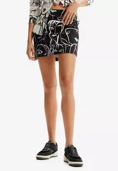 Юбка Desigual SLIM-FIT, черный