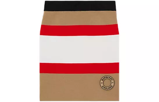 Юбка детская Burberry, белый / красный / бежевый