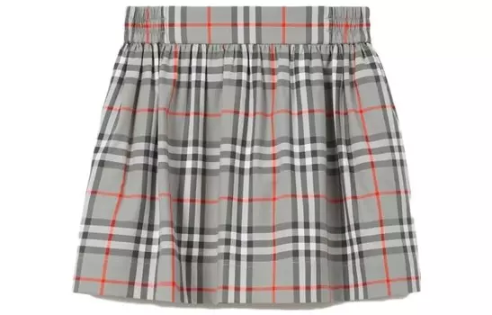 Юбка детская Burberry, серый / оранжевый