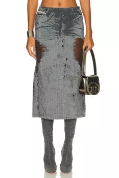 Юбка Diesel Low Rise Midi, серый