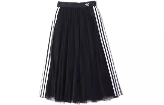 Юбка длинная повседневная из тюля с тремя полосками для женщин Adidas Originals