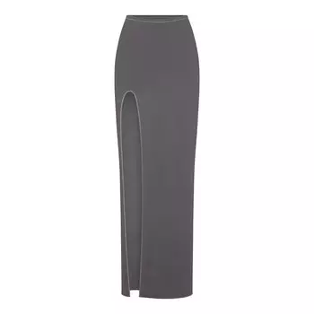 Юбка длинная с разрезом SKIMS Seamless Modal, цвет Ash