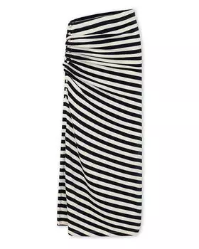 Юбка длинная шерстяная Wool Long Skirt Rabanne, синий