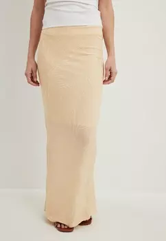 Юбка длинная STRUKTURIERTE NA-KD, кремовый