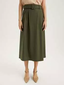 Юбка длиной до колена BGN, хаки