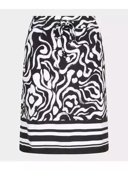Юбка длиной до колена Esqualo, черный/белый