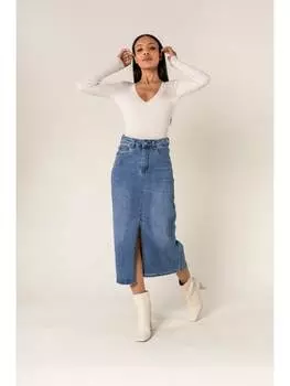 Юбка длиной до колена Nina Carter, синий